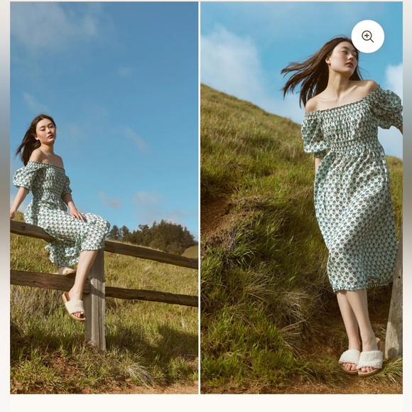 EDDY Dresses & Skirts - NWT Eddy Rosie Midi Nightgown Floral Puff Sleeve Midi Dress S